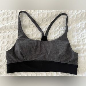 Lululemon Sports Bra Size 6 Gray Black